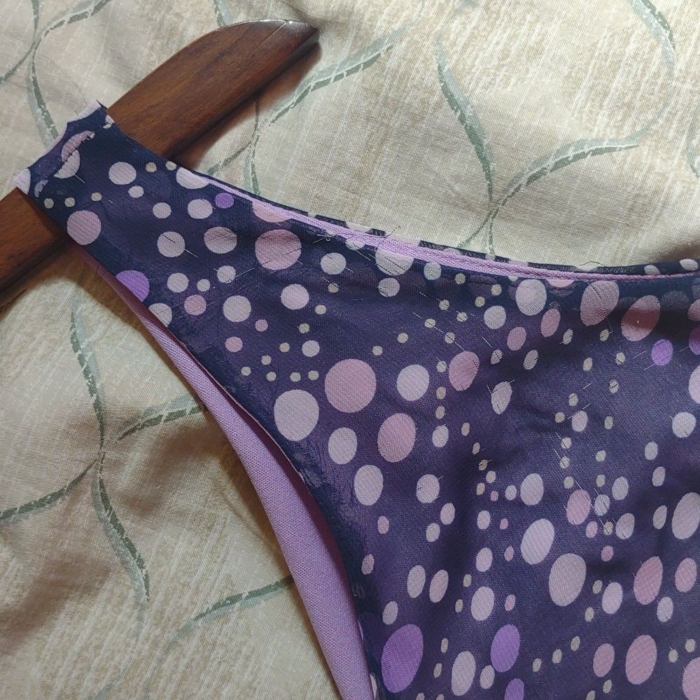 Gorgeous Purple Dots Handkerchief Dress - Picture 7 of 8